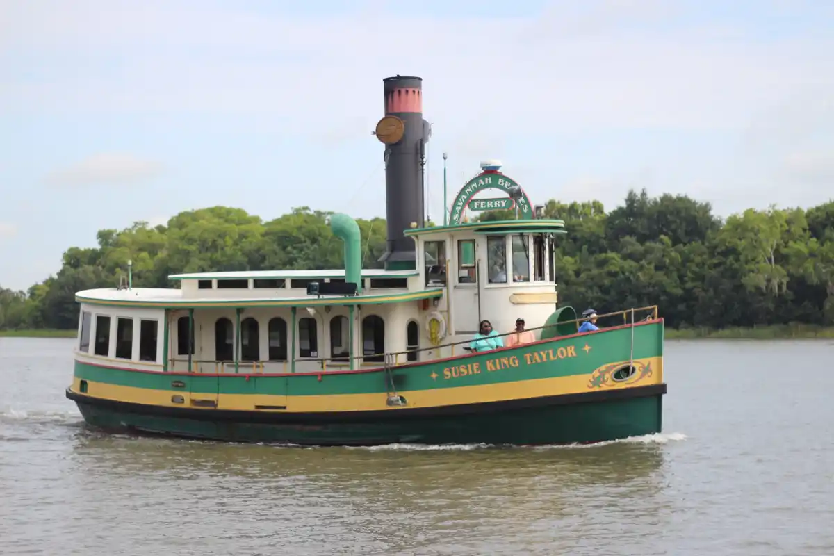 Savannah Belles Ferry boat Susie King Taylor on the Savannah River